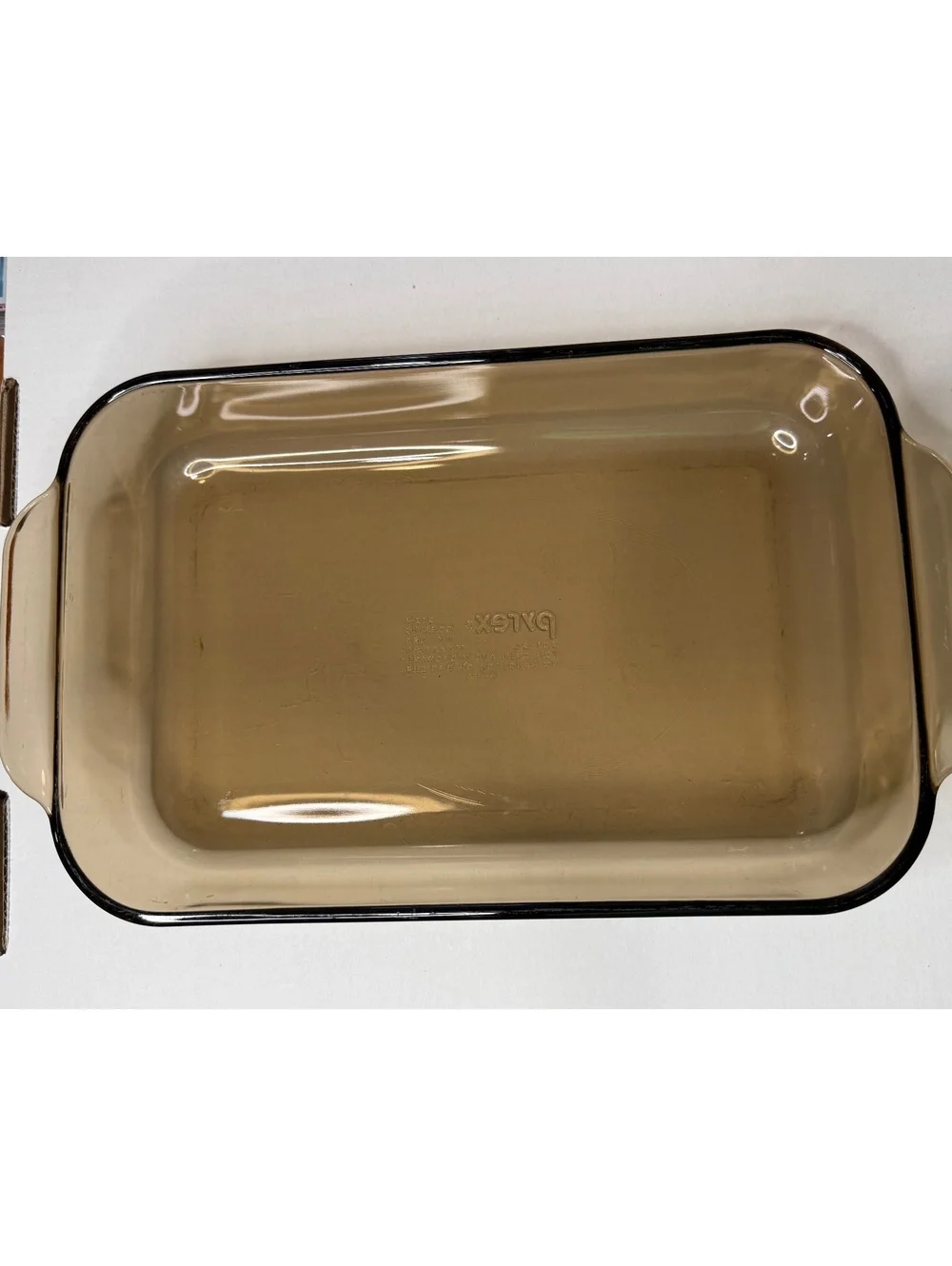 Pyrex 232-R Amber Brown Glass 2 Qt Rectangular Baking Dish USA